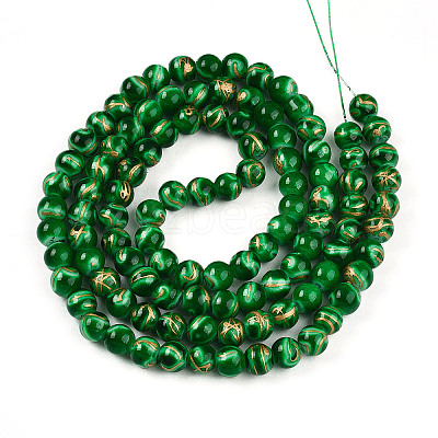 Baking Paint Glass Beads Strands DGLA-N010-8mm-04-1