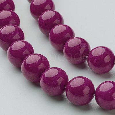 Natural Mashan Jade Round Beads Strands G-D263-8mm-XS12-1