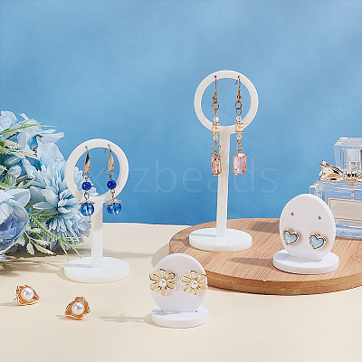 2 Sets 2 Styles Acrylic Earring Display Stand Sets EDIS-GA0001-05B-1