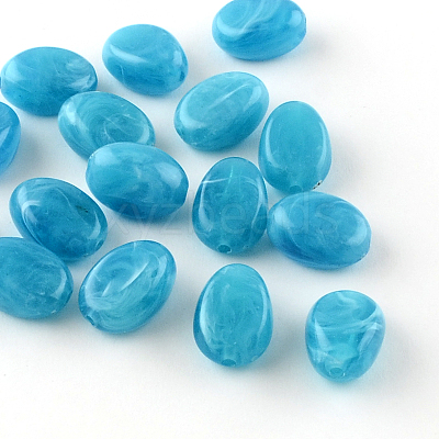 Oval Imitation Gemstone Acrylic Beads OACR-R052-16-1