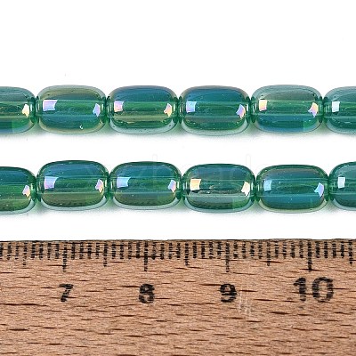 Electroplate Imitation Jade Glass Beads Strands EGLA-Q132-03B-B04-1