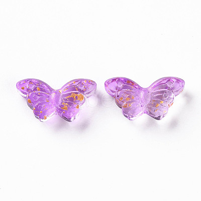 Transparent Spray Painted Glass Beads GLAA-S190-018K-01-1
