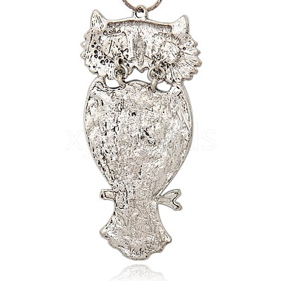 Tibetan Style Alloy Bird Large Pendants PALLOY-J127-01AS-1