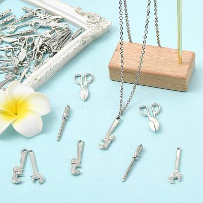 40Pcs 4 Styles Alloy Pendants FIND-FS0005-02-1