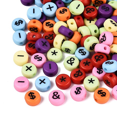 Opaque Acrylic Beads SACR-Q001-10E-1