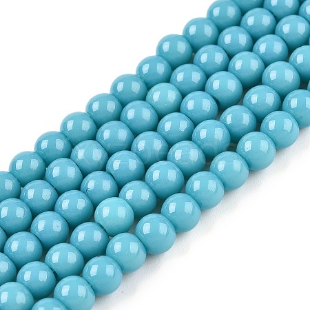 Opaque Solid Color Glass Beads Strands GLAA-T032-P4mm-13A-1