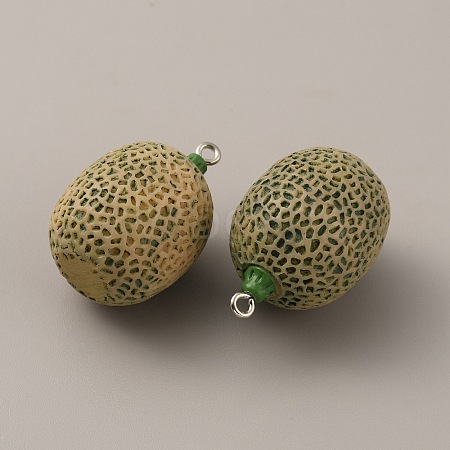 Opaque Resin Pendants RESI-WH0077-14B-1