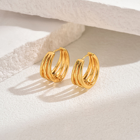 Classic Fashionable Brass Hoop Earrings for Women PJ2124-4-1