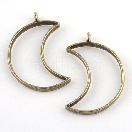 Rack Plating Alloy Open Back Bezel Pendants LS-PALLOY-S047-39F-FF-1