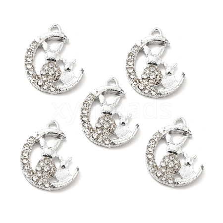 Alloy Rhinestone Pendants ALRI-C007-37P-1