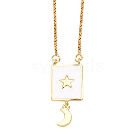 Brass Enamel Pendant Necklaces PW-WG56942-01-1