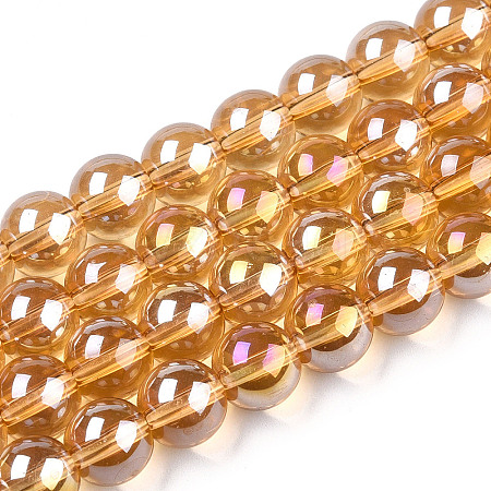 Electroplate Transparent Glass Beads Strands LS-GLAA-T032-T8mm-AB08-1