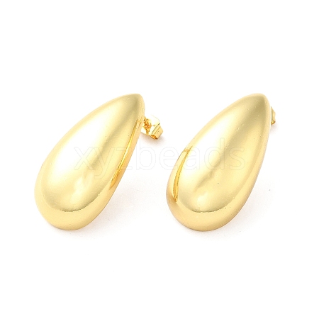 Brass Teardrop Stud Earrings for Women EJEW-Q024-08G-1