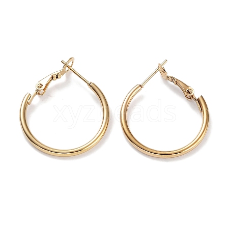 Ring 304 Stainless Steel Hoop Earrings for Women Men EJEW-B049-02A-G-1