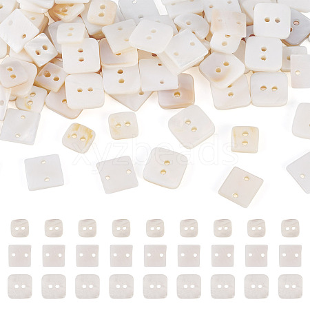 90Pcs 3 Styles Freshwater Shell Buttons BUTT-TA0001-41-1