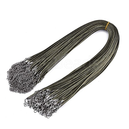 Waxed Cotton Cord Necklace Making LS-MAK-S034-020-1
