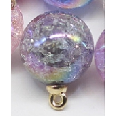 Resin Floral Magic Pendants CRES-WH0006-02L-1