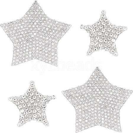 Star Shape Glass Rhinestone Car Stickers RB-FH0001-001-1