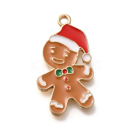 Christmas Theme Alloy Enamel Pendants ENAM-Q509-02KCG-01-1