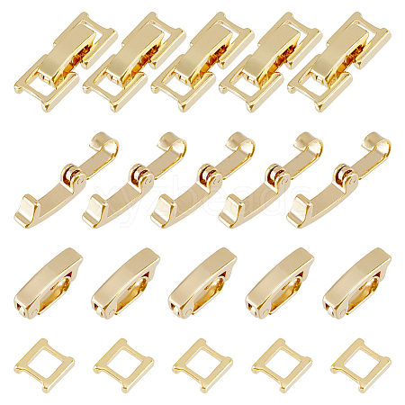 DICOSMETIC 60Pcs 2 Styles Eco-Friendly Brass Watch Band Clasps KK-DC0003-99-1