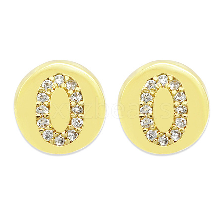 Brass Micro Pave Clear Cubic Zirconia Beads KK-T030-LA843-OX3-1