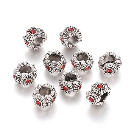 Antique Silver Plated Alloy European Beads MPDL-L030-M05-AS-1