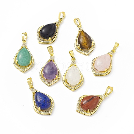 Natural Mixed Gemstone Pendants G-H283-04-1