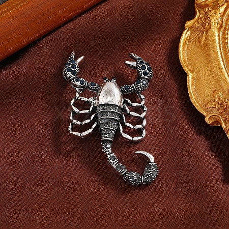 Scorpion Rhinestone Brooch Pin PW-WGA9516-02-1