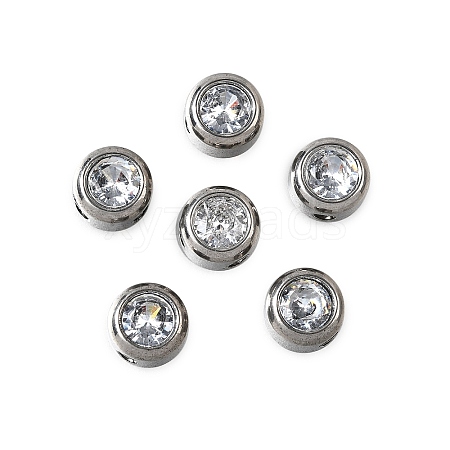 201 Stainless Steel Rhinestone Beads STAS-F318-02P-1