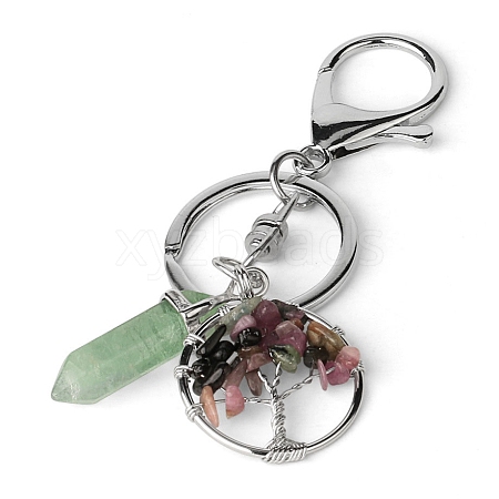 Tourmalinated Quartz Keychains PW-WGBF370-04-1