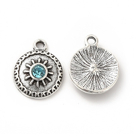 Rack Plating Alloy Rhinestone Pendants PALLOY-P289-55AS-02-1