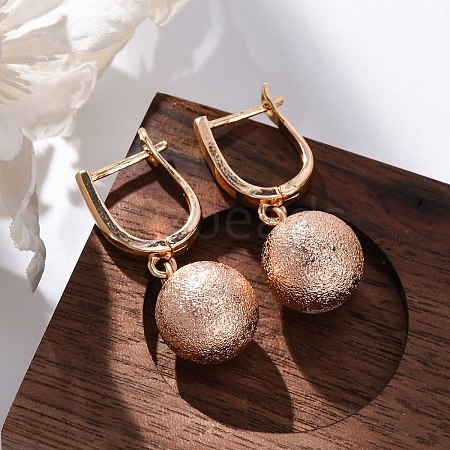 Brass Shimmer Hoop Earrings EJEW-K300-29G-1