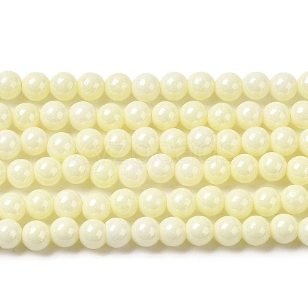 Cubic Zirconia Imitation Pearl Bead Strands ZIRC-P109-03B-05-1