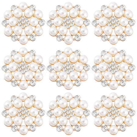 AHADERMAKER 25Pcs Alloy Rhinestone Cabochons ALRI-GA0001-08A-1