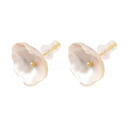 Sterling Silver Studs Earrings EJEW-K273-11G-1