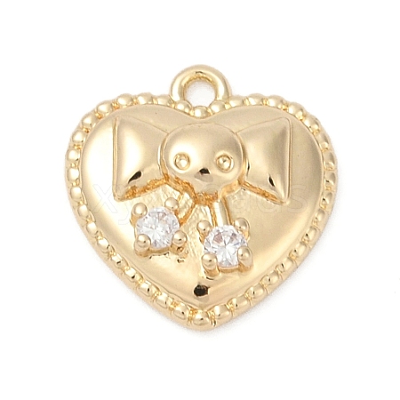 Brass Micro Pave Cubic Zirconia Pendants LS-KK-Z094-01G-02-1