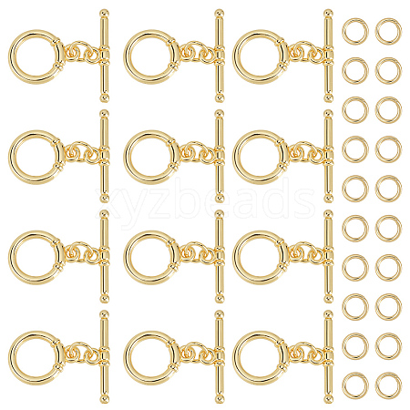 15Pcs Brass Toggle Clasps KK-ME0002-35-1