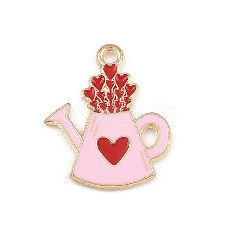 Valentine's Day Alloy Enamel Pendants ENAM-I084-01KCG-11-1
