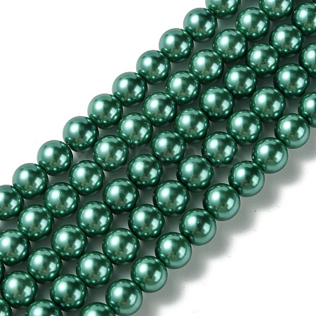 Eco-Friendly Dyed  Glass Pearl Round Bead Strands HY-A002-8mm-RB118-1