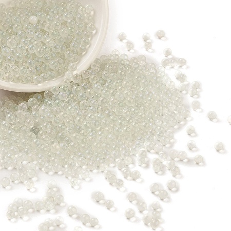 Luminous Transparent Glass Seed Round Beads GLAA-F124-D02-B-1
