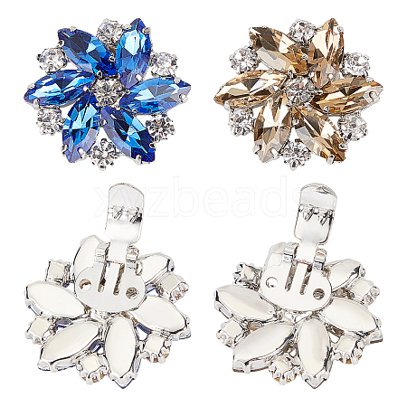 4 Pcs 2 Colors Platinum Alloy Shoe Buckle Clips ALRI-NB0001-09P-1