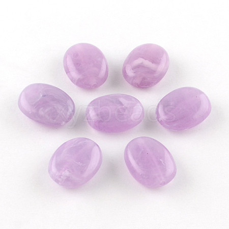 Oval Imitation Gemstone Acrylic Beads LS-X-OACR-R047-23-1