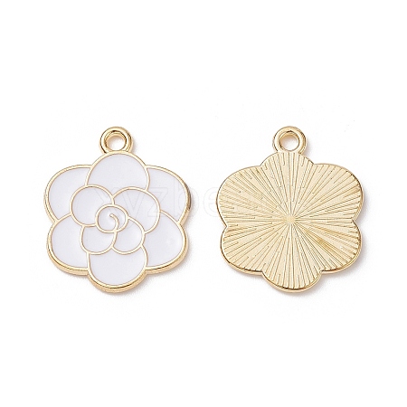 Golden Tone Alloy Enamel Pendants FIND-C031-07B-1