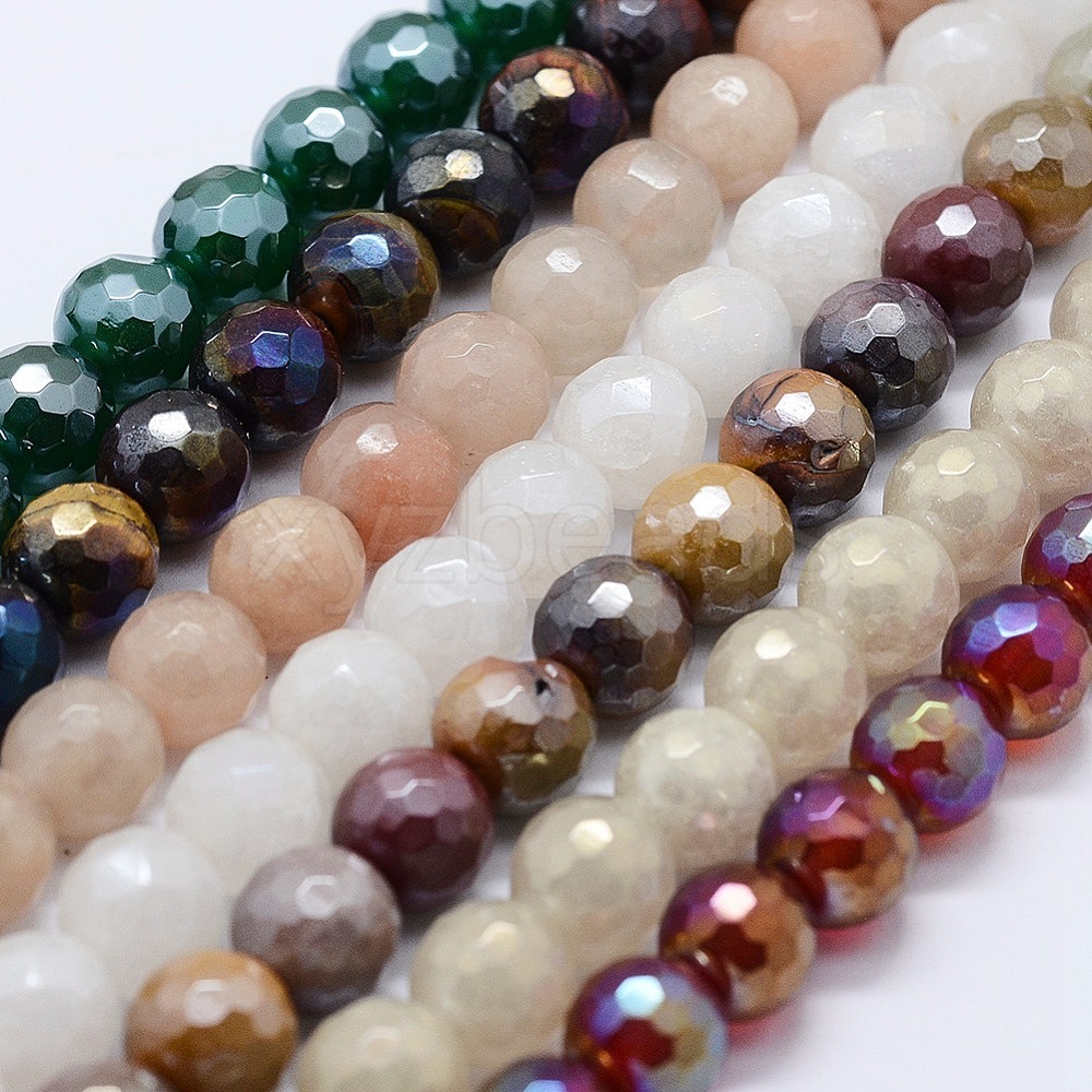 Wholesale Electroplated Natural Gemstone Beads Strands - xyzbeads.com