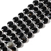 Dyed & Heated Natural Black Agate Bead Strands G-NH0013-A02-01-1