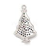 Rack Plating Brass Pave Cubic Zirconia Pendants KK-R150-07P-2