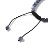 6mm Round Natural Sodalite Braided Bead Bracelets BJEW-C067-01A-03-4