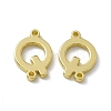 Rack Plating Brass Letter Connector Charms KK-C007-38G-Q-2