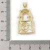 Brass Micro Pave Cubic Zirconia Pendants KK-U047-13G-3