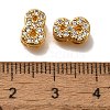 Rack Plating Number Brass Micro Pave Clear Cubic Zirconia Silde Charms KK-A231-13I-3